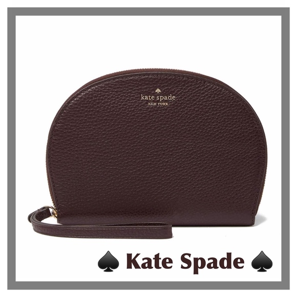 KATE SPADE RIMA LEATHER ROUND WRISTLET POUCH - Picture 2 of 9